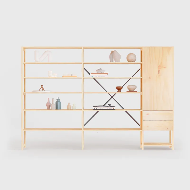 Lundia classic shelving